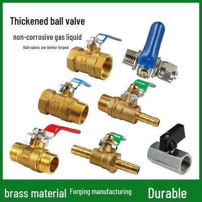 Válvula de retenção: Válvula Esfera Pneumática Totalmente em Cobre – Interruptor de Tubo de Água Potável Espessado, Disponível nos Mini Tamanhos 4, 6 e 2 Pontos