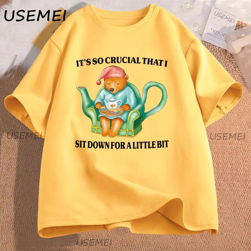 Funny Sit Down for A Littlebit Graphic T Shirts Women Men Casual Cotton Short Sleeve Tshirt Oversized Woman Clothes Y2k