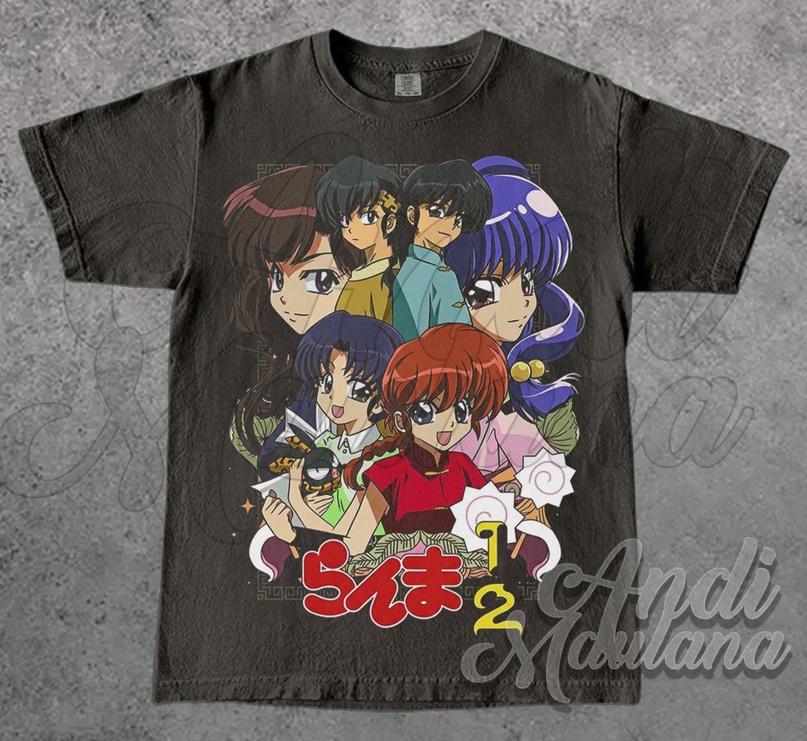 Ranma 1/2 T-Shirt Anime Character Collage T-Shirt | Retro Manga Art TNGN M