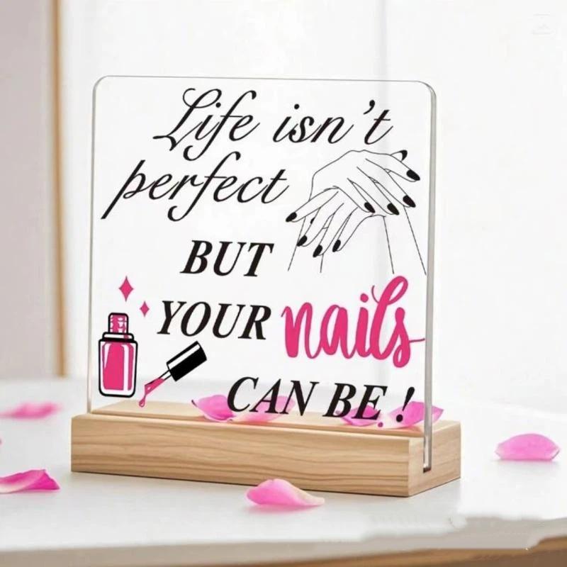 Nail Shapes Display Board Advice Board With Base Nail Guide False Nail Showing Holder Nail Salon Display Counter Nail Art Tool