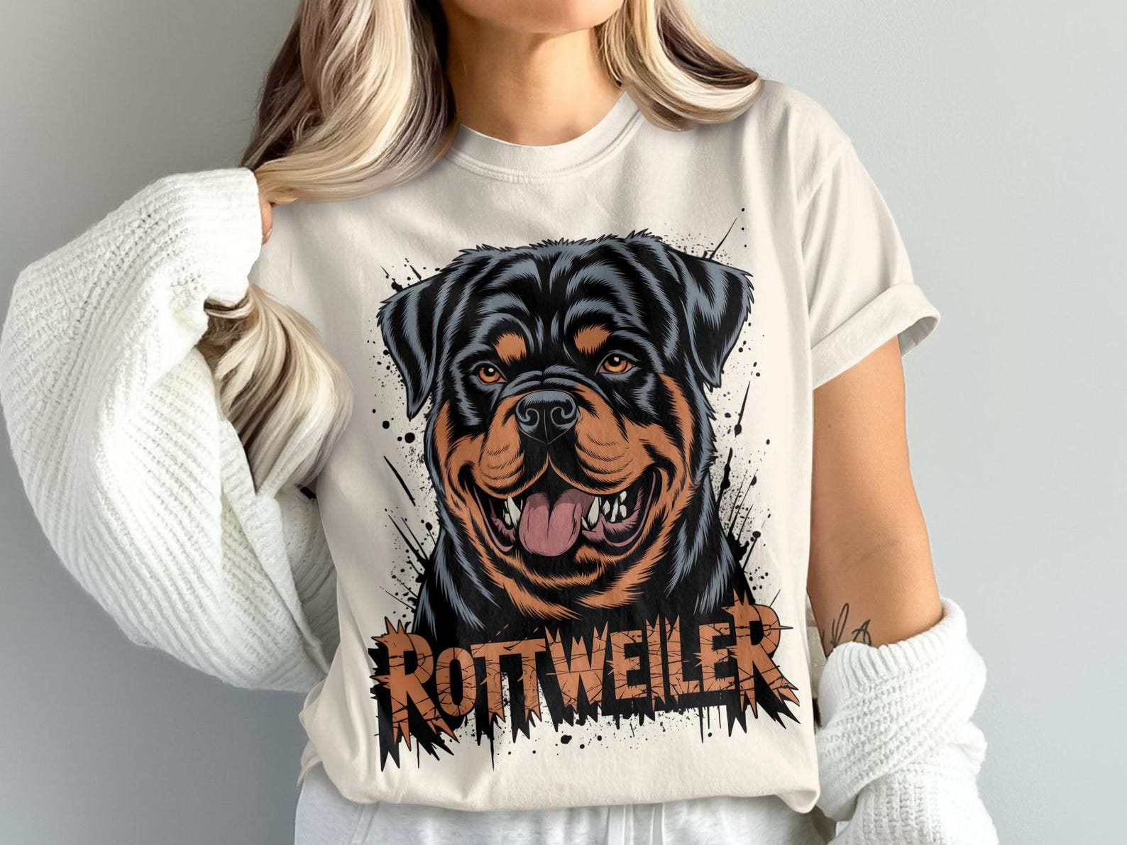 Rottweiler T-Shirt, Dog Lover Gift, Rottweiler Art Tee, Canine Design, Pet Owner Apparel, Dog Breed Shirt, Rottweiler Mom Dad 4XL