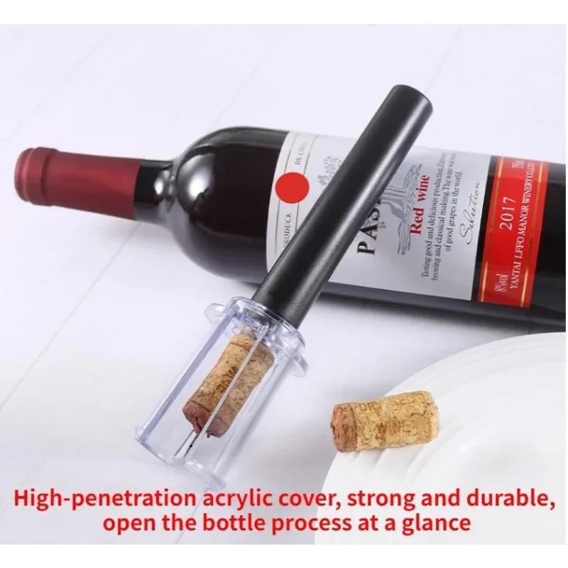 Nerezová ocel Kolíková vzduchová pumpa Otvírák na víno Bezpečná pneumatická vývrtka na víno s řezačkou fólie Kuchyňské nářadí Barové doplňky