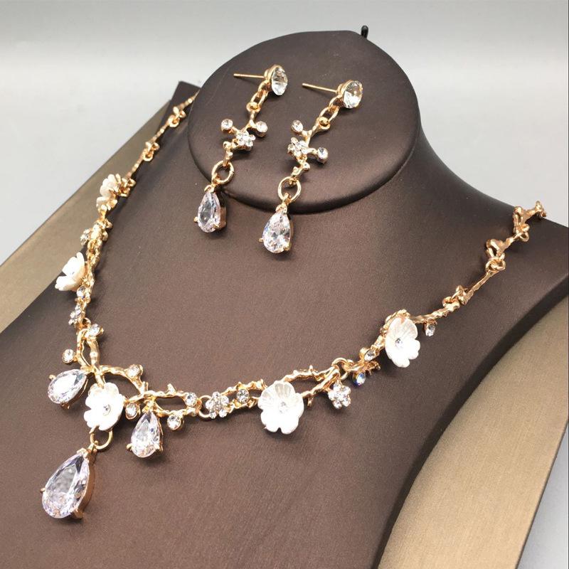 

Korean Style Bridal Headpiece & Zircon Jewelry Set: 2023 Wedding Accessories