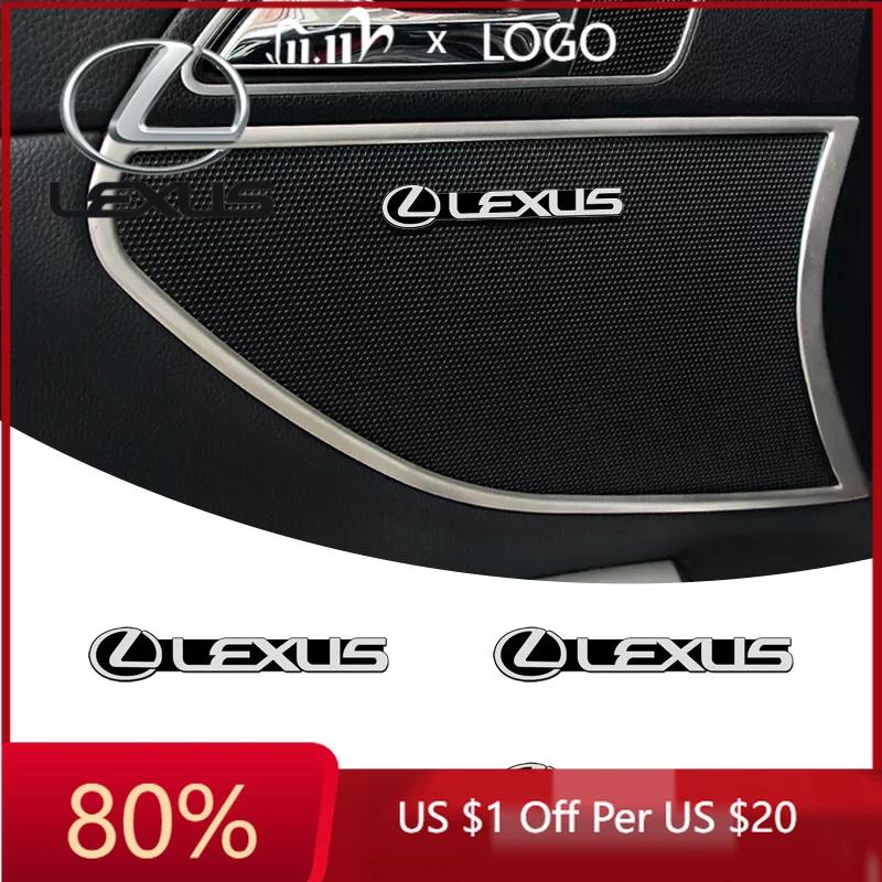 ZAG1 2026 Hot Interior Stickers Car Styling 3D Metal Alloy Speaker Audio Stickers Badge Emblem Decal For Lexus EX300H RX450H IS300H E