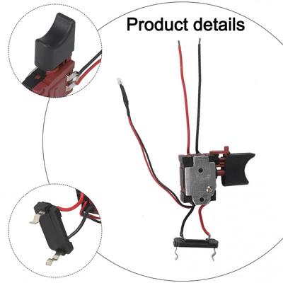 Geschwindigkeitsregulierbarer Auslöseschalter für 16,8V 18V Elektrowerkzeuge mit Lichtfunktion