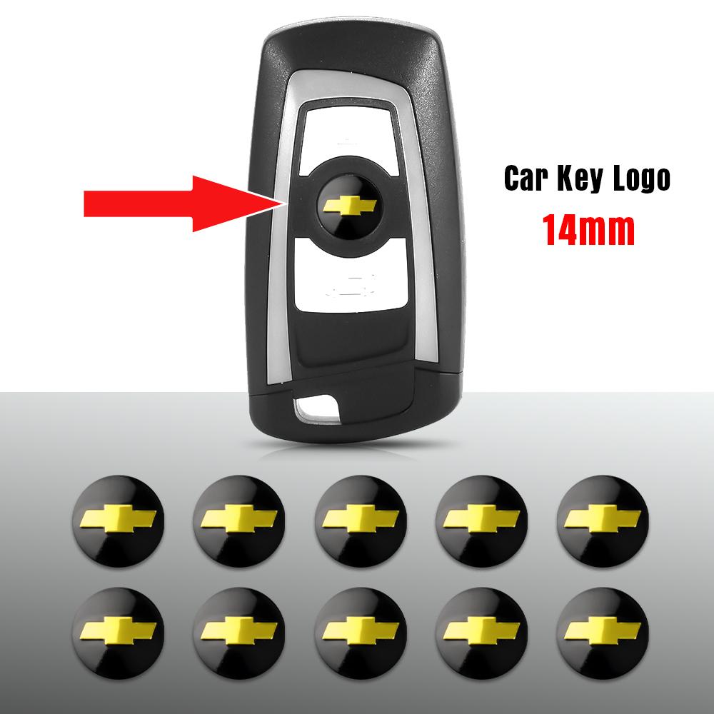 10/20Pcs Car Key Shell Remote Fob Emblem Decoration Logo Sticker For Chevrolet Cruze Malibu Sail Spark Captiva Equinox Trax Lova