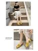 Women's Summer Fly-Knit Mid-Heel Slide Sandals in Korean Style