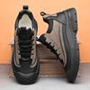 Winter Outdoor Casual Shoes Warm No-slip High Top Male Work Shoes Comfortable Walking Sneakers Fashion Leather Boots with Fur