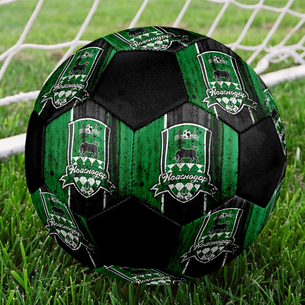 SIZE 5 FC Krasnodar Soccer Ball Colorful All Ages Machine Stitched PVC Competition Ready Durable High-Bounce