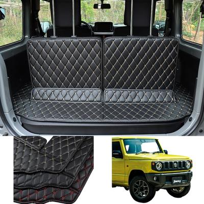 GP Retail Luggage Mat Trunk Mat with White for Suzuki Jimny JB64 (Black Line, JB74)