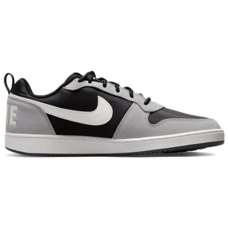 Nike Court Borough Low Premium 'Black Grey Sail' (Unisex) Black / Sail / Matte Silver Skateboard Shoes 844881 005