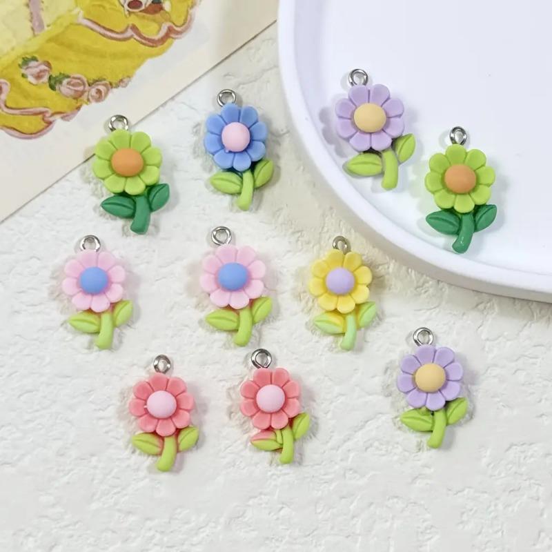 

Подвеска из смолы Подсолнух Подвеска смешанного цвета Подвеска ручной работы Ювелирное изделие Цепочка Подвеска 10pcs разноцветный