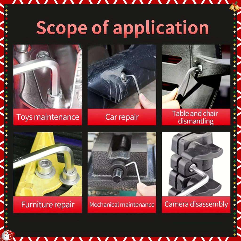 8 Stück Inbusschlüssel Metrischer Schlüssel Zollschlüssel L-Schlüssel Größe Inbusschlüssel Kurzer Arm Werkzeugsatz Leicht in der Tasche zu tragen