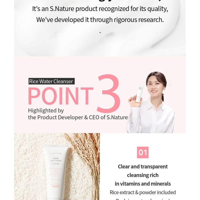 S.NATURE Aqua Rice Foam Cleanser