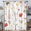 Pink Tea Party Curtains for Living Room Curtain for Room 2 Panel Partition Home Interior Curtains Halloween Decoration Shades