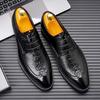 Leather Shoes for Men Spring and Summer New Men's Genuine Leather Crocodile Pattern Casual Business Men's Shoes British Style Versatile Trendy Shoes