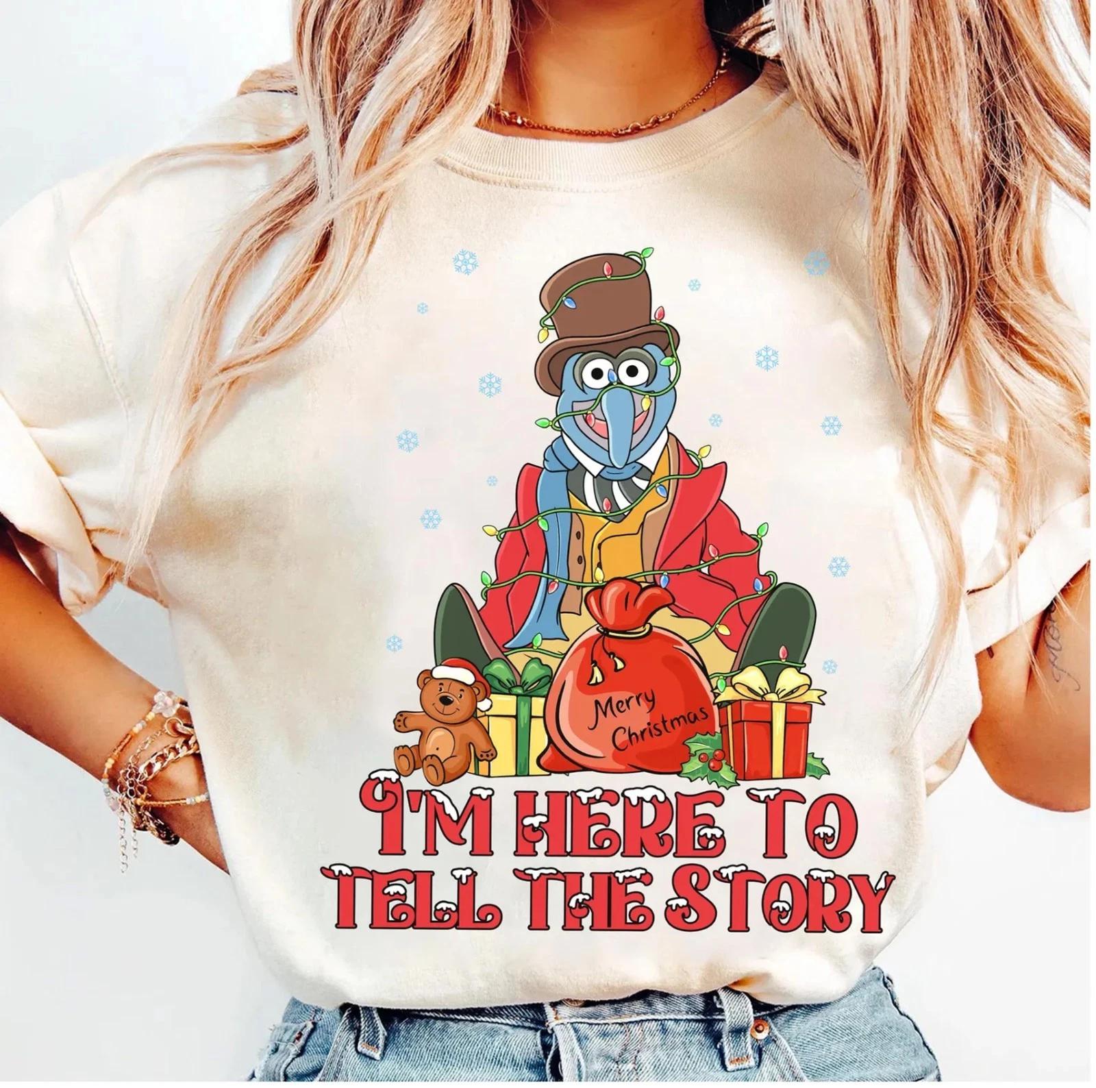 Doll Christmas Carol Gonzo and Rizzo Christmas Pure Cotton Tshirt Four Seasons New Unisex Casual Fashion Streetwear S