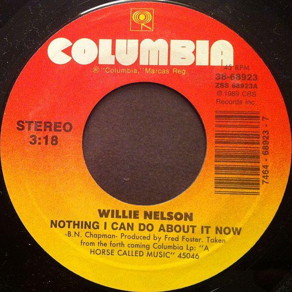 

7inch Record WILLIE NELSON - Nothing I Can Do About It Now / If 3868923 COLUMBIA 1989 US Country/Folk Used