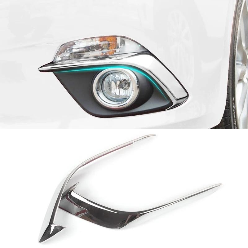 For Mazda 3 Axela 2014 2015 2016 ABS Front Fog Light Foglight Lamp Eyelid Eyebrow Strips Cover Trims Car Styling Accessories
