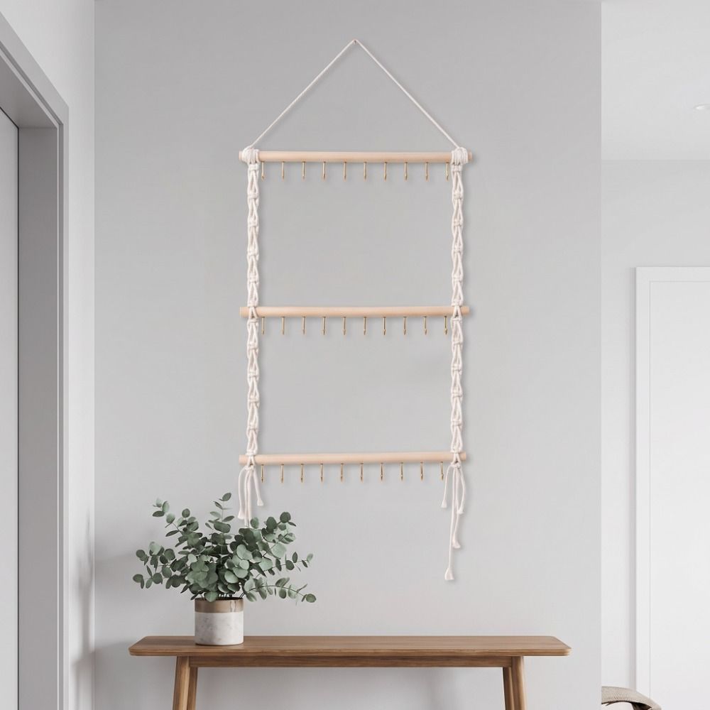 Space Saving Wall Hanging Hook Bohemian Style Wall Organizer Home Decor Wall Mounted Hook Storage