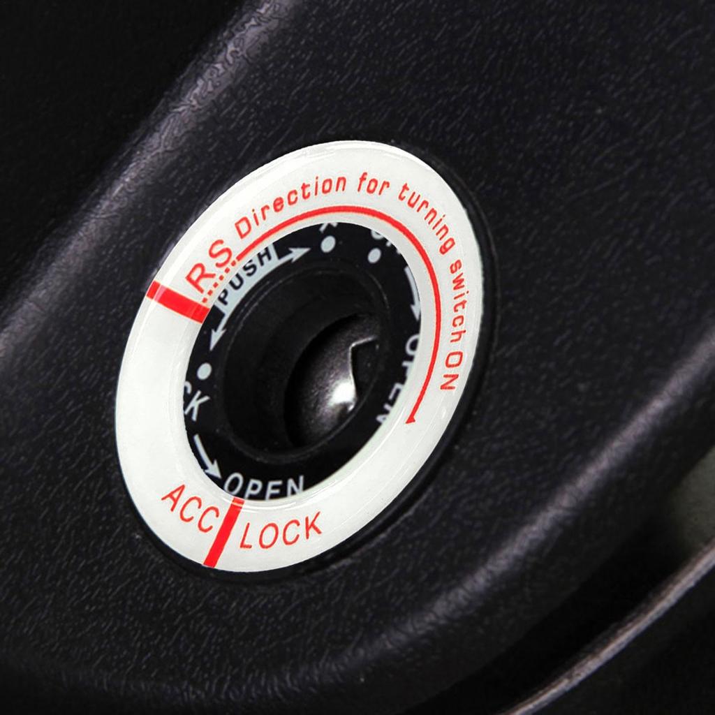 Luminous Ignition Key Ring - Fluorescent Luminous Switch, Engine Start Cover Keyhole | Bright