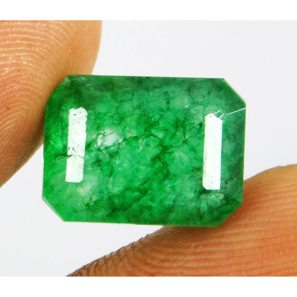 Natural Colombian Green Emerald 10.00 Ct Emerald Cut Certified Loose Gemstone