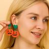 Heart Halloween Earrings Bat Pumpkin Dangle Earrings Aesthetic Cute Ghost Ear Studs  Unisex