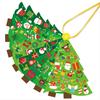 24 Stück DIY Weihnachtsbaum Bastelset für Kinder Feiertags-Kunstherstellung Basteln mit Aufklebern Machen Sie Ihr eigenes Weihnachtslesezeichen Weihnachtsfeier Gastgeschenke
