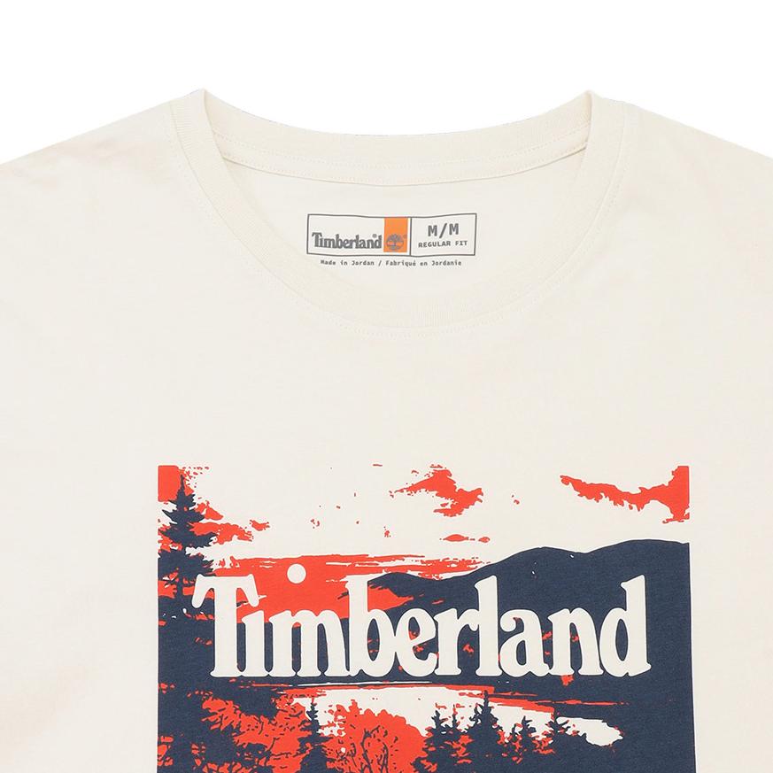 Timberland Letter Pattern Printed Round Neck Pullover Short Sleeve T-Shirt Men Tops TB0A5S2XCM91