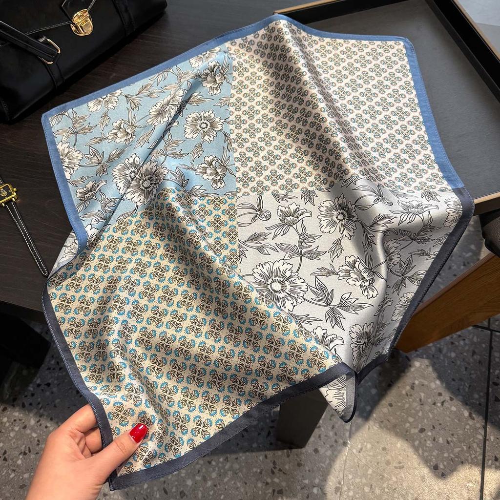 100% Echte Seide Schal Damen Design Quadratisch Kleines Taschentuch Haarband Stirnband Halstuch Damen Bandana