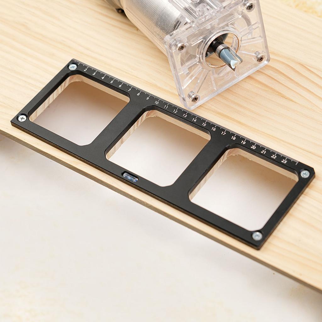 86 Type Switch Socket Template 3 Square Holes Socket Bottom Box Mounting Locator Aluminum Alloy