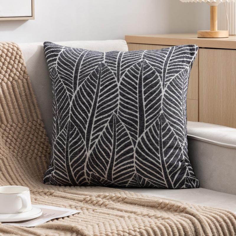 New Pillow Case Chenille Home Sofa Pillow Bedside Pillow Backrest Pad Waist Pillow Case Does Not Include Core