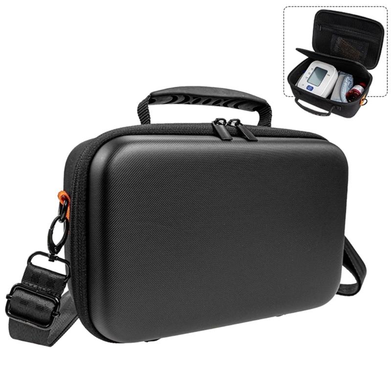 

Hard Case Storage Bag for Blood Pressure Monitor Impact Resistant Pouch with Inner Pocket Shoulder Strap Carrying Bag 1