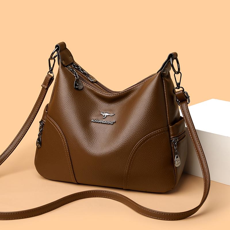 Soft Leather Shoulder Bag Women's Tote Bag Large Capacity Crossbody Bag