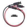 Solar Panel to SAE Adapter Cable PV Connector Solar Extension Cable with Waterproof Cap 10AWG 0.60m