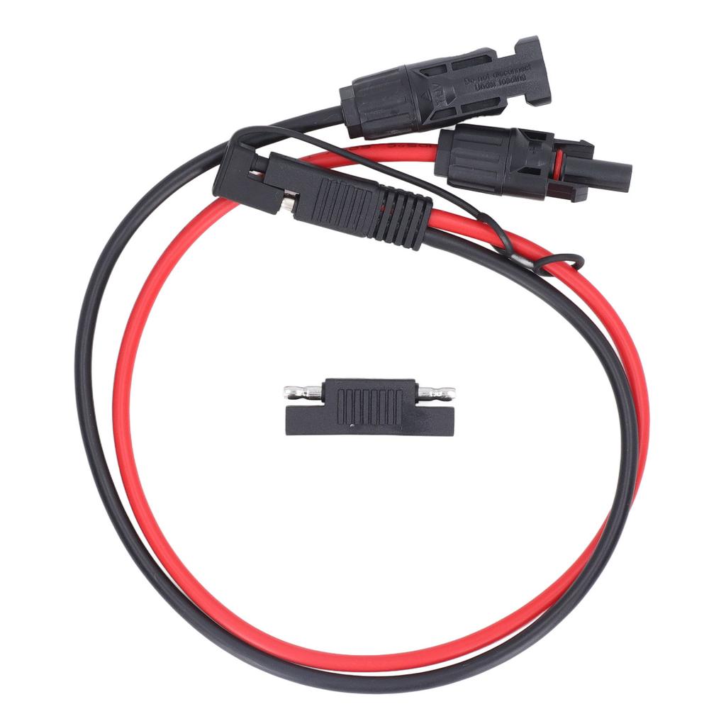 Solar Panel to SAE Adapter Cable PV Connector Solar Extension Cable with Waterproof Cap 10AWG 0.60m