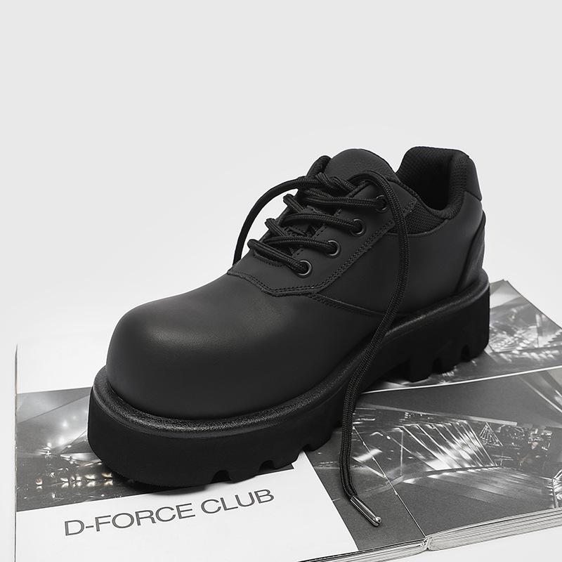 

3218 big head Derby shoes men s platform heightening versatile men s shoes matte dark commuting trend casual leather shoes 44-Size is too large