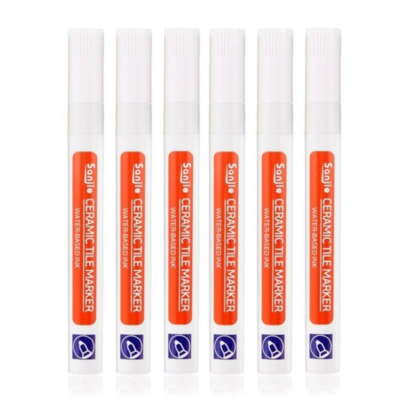 

6 Pcs Tile Pen Wall Grout Restorer Pen Repair Marker Grout Filler Pen for Restoring Tile Wall Floor Bathrooms and Kitchen(White)