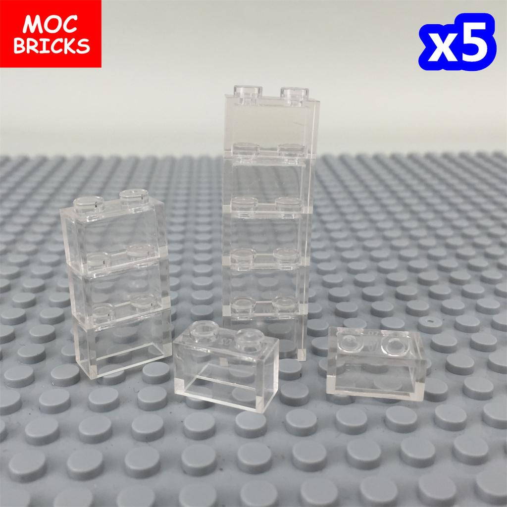 Non-Toxic 50Pcs/Lot Moc Bricks Transparent Clear Plate Block 1X1 1X2 1X4 1X6 02426 4070 Educational Building Blocks Kids Toys
