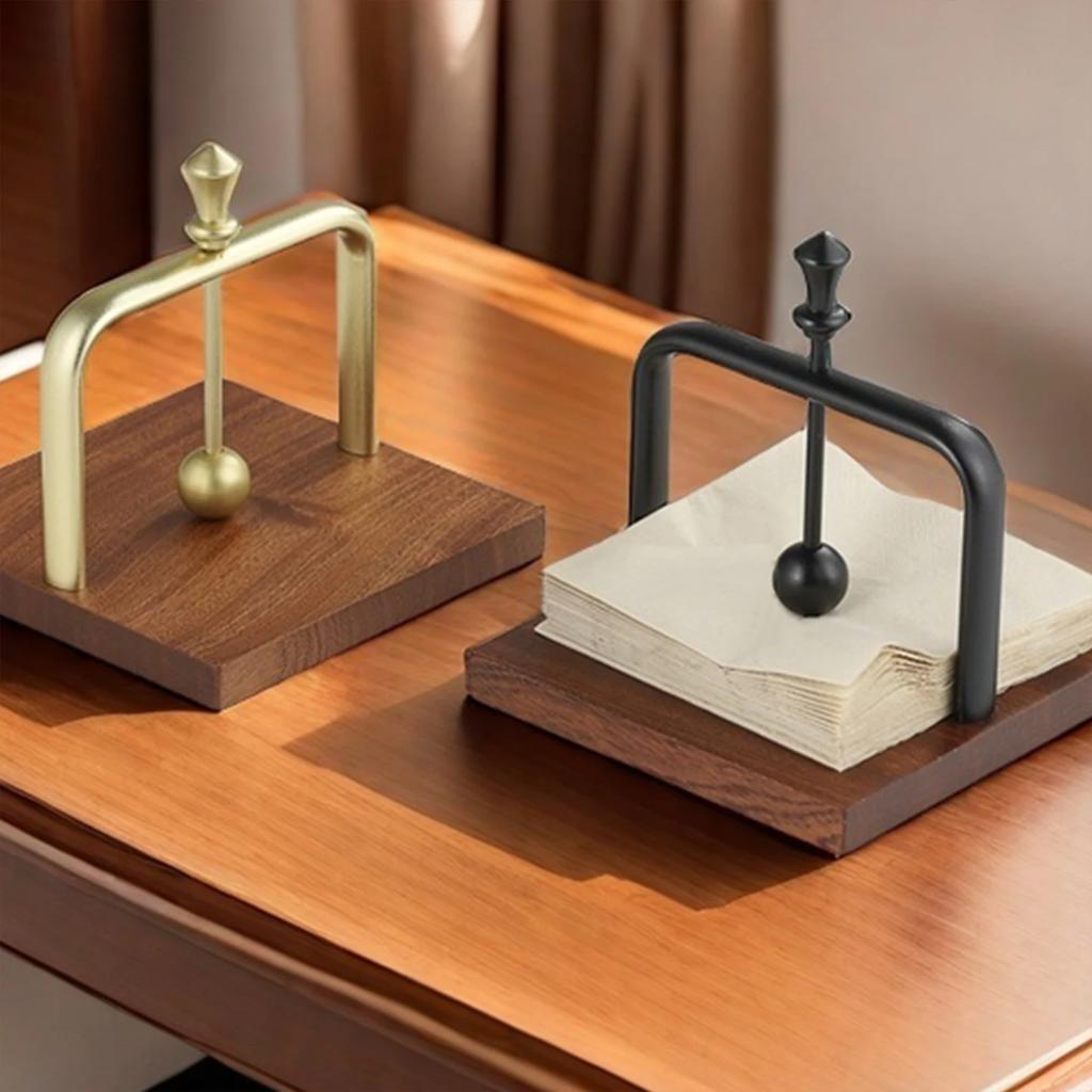 Cafe Napkin Holder Western Restaurant Paper Tissue Case Solid Wood Hotel Paper Tissue Box Holder Tabletop Paper Tissue Holder