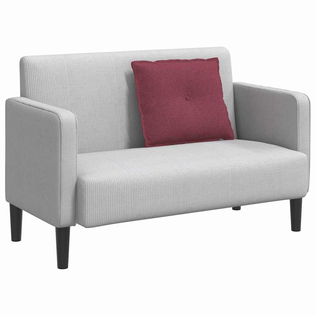 Back Cushion Burgundy Red 60 x 19 x 50 cm Fabric