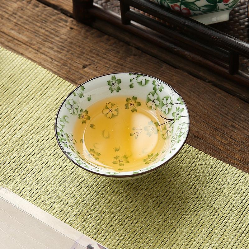 Two-tone Blue-and-white Porcelain Conical Cup Ceramic Gongfu Tea Set Master Cup Japanese-style Tea Bowl Single-cup Tea Tasting Bowl