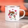 Bride Bridegroom Creative Enamel Coffee Mugs Marry Party Wine Beer Drink Juice Cocoa Cups Lovers Milk Water Mug Valentines Gifts