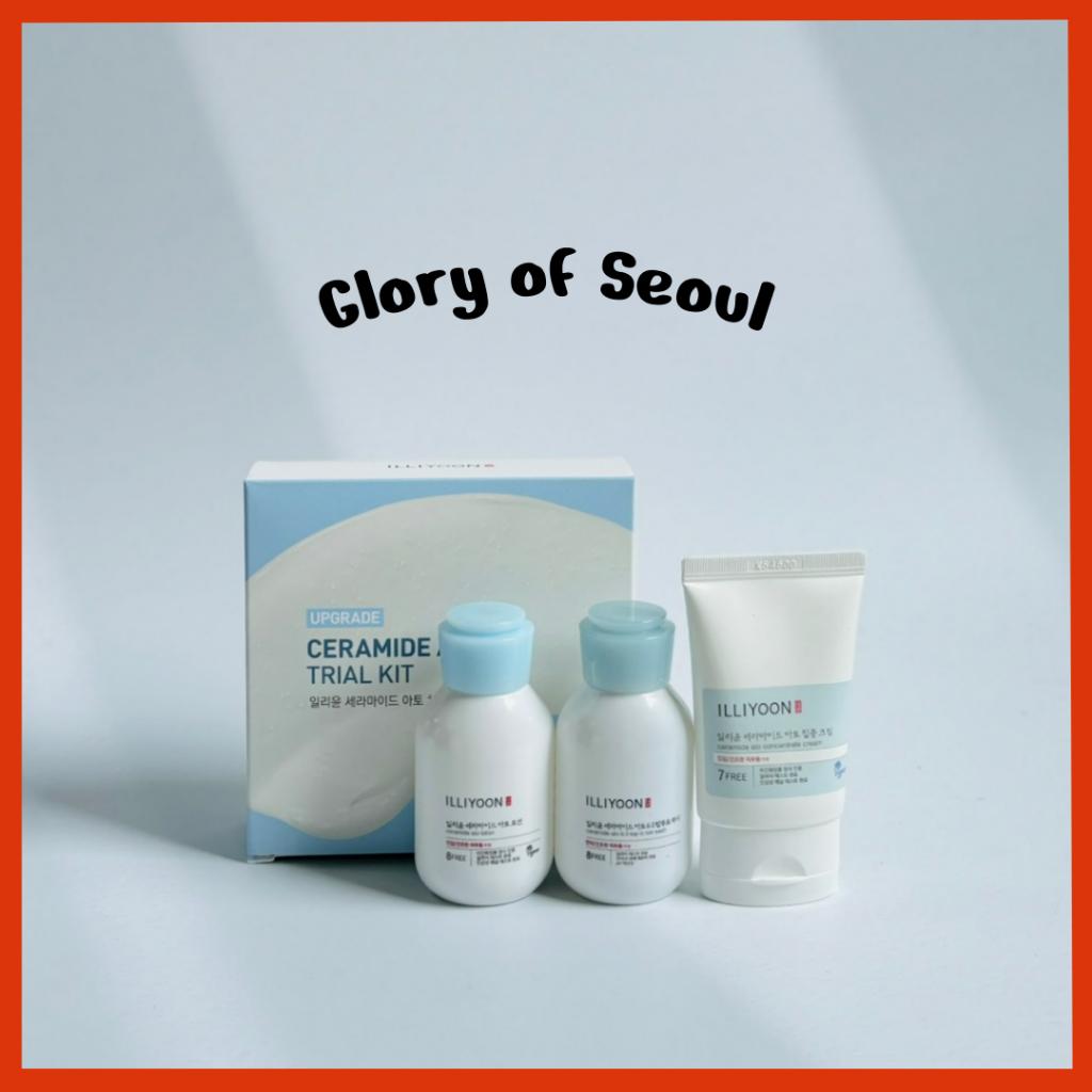 ILLIYOON Ceramide Ato Travel Kit (Lotion 50ml+Wash 50ml+Cream 30ml)
