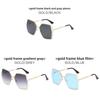 G Casual Chic Square Frame Sunglasses With Gradient Green Lenses For Outings