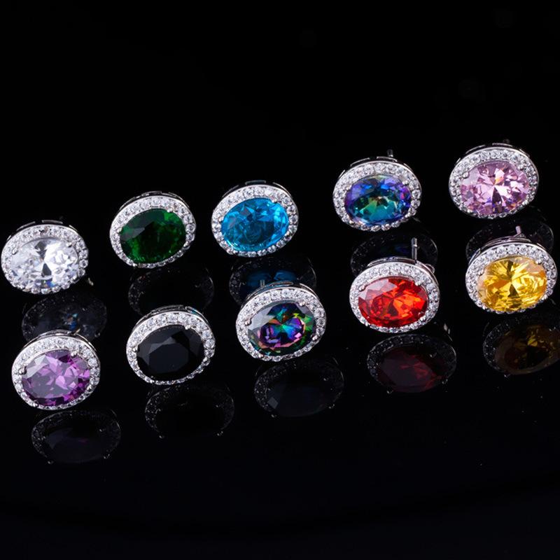 Micro Stud Earrings, Zircon Earrings, High-End Earrings, Diamond Stud Earrings.