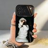 C-Cris MJ Singer Phone Case For iPhone17,16,15,14,13,12,11,Pro,MAX Gray Matte Silicone Black Cover
