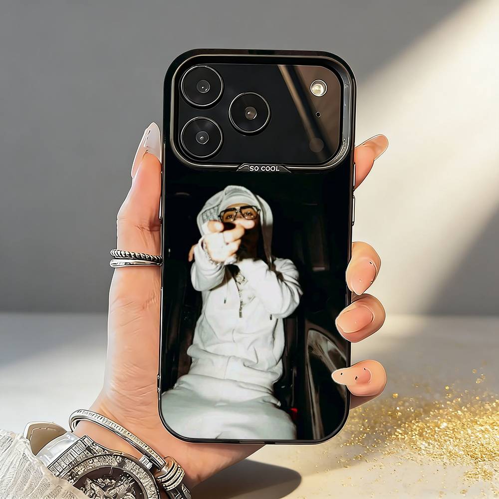 C-Cris MJ Singer Phone Case For iPhone17,16,15,14,13,12,11,Pro,MAX Gray Matte Silicone Black Cover