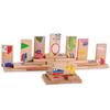 28 Stück Holz-Dominosteine Set Groß Tier-Themen Domino-Spiel mit bunten Holzplättchen, Pädagogisches DIY Bastelset, Ideal für Weihnachts-, Halloween-Geschenke