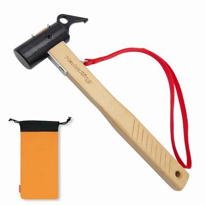 Hawk Zing Camping Peg Hammer for Hammer for Hammering and Pulling Durable and with Beech Wood Handles and Function Tent, Pegs, Convenient, Non-Slip